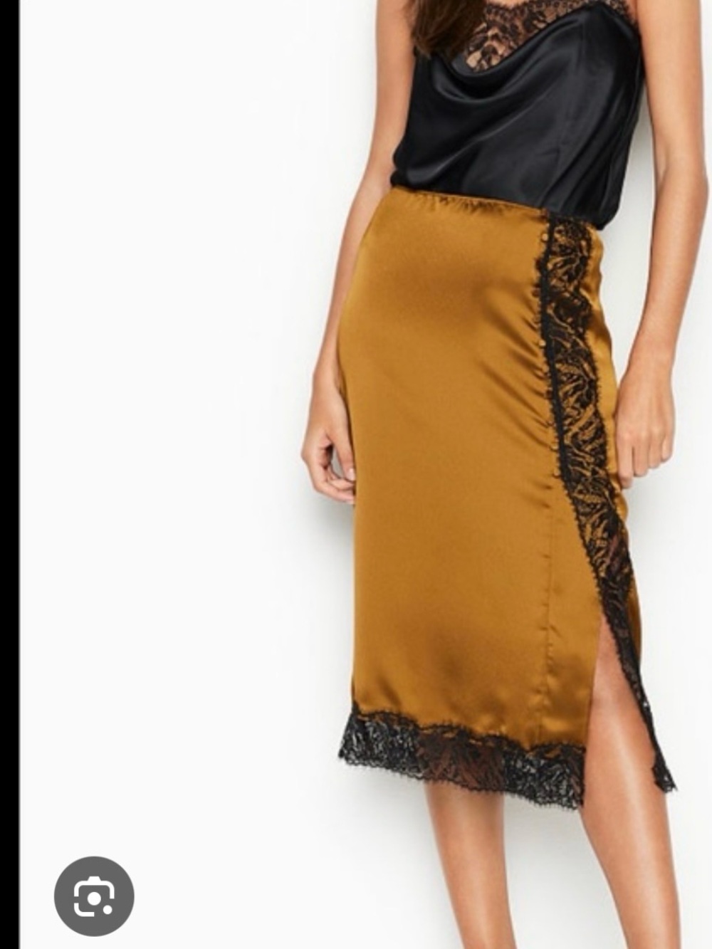 Vintage~Victorias Secret Bronze Slip Skirt
